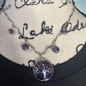 Amethyst Tree of Life Necklace